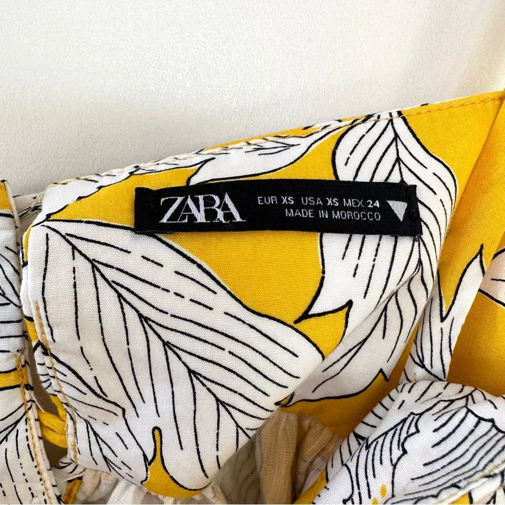 NEW Zara Yellow Summer Midi Dress w/ spaghetti straps - Picture 5 of 12